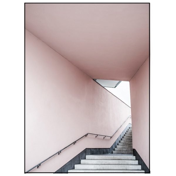Annaleena Pink Stairs Poster Juliste