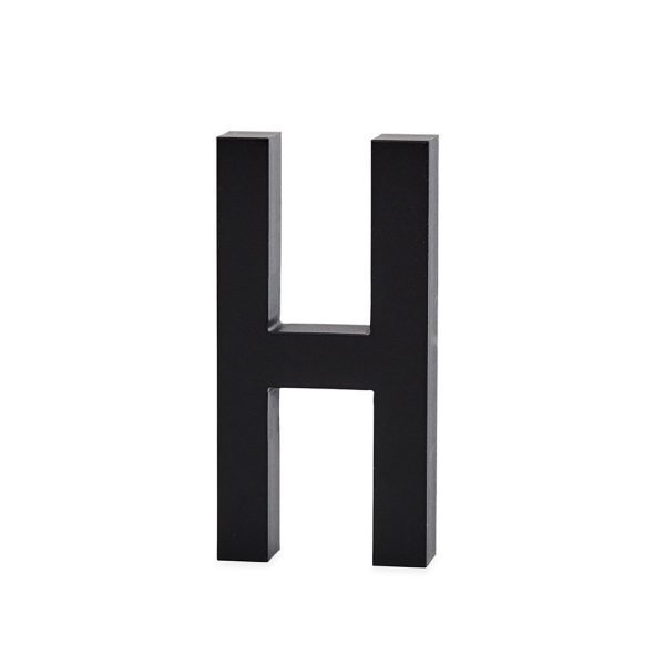 Design Letters Harmaa Kirjain Alumiini H