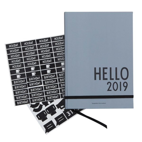 Design Letters Kalenteri A5 2019 Harmaa