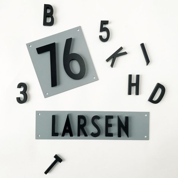 Design Letters Lautaselle Alumiini Kirjain / Numero 14x21 Cm