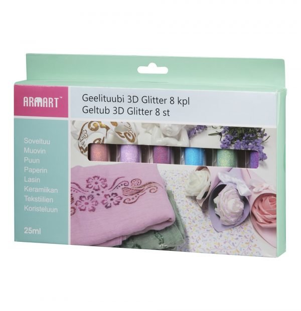 Geelituubi 3d Glitter 8 Kpl