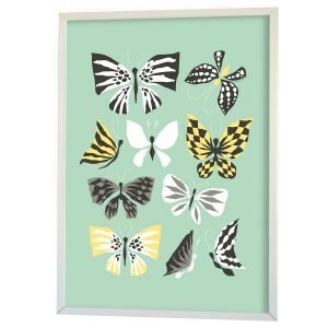 Littlephant Butterfly Family Graphic Print Printti Sininen 50x70 Cm