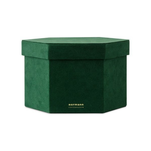 Normann Copenhagen Velour Box Laatikko L Tummanvihreä