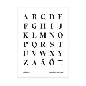 Olle Eksell Eksell Alphabet #1 Juliste 50x70 Cm