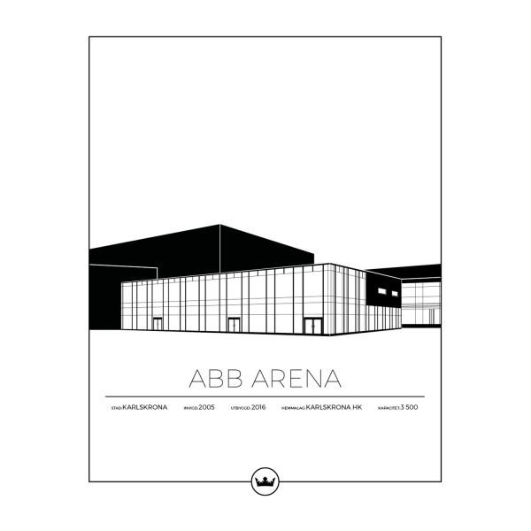 Sverigemotiv Abb Arena Karlskrona Poster Juliste 40x50 Cm