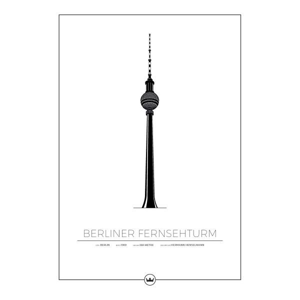Sverigemotiv Berliner Fernsehturm Juliste 50x70 Cm