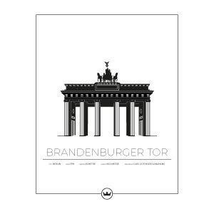 Sverigemotiv Brandenburger Tor Berlin Juliste 40x50 Cm