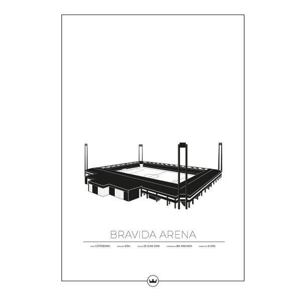 Sverigemotiv Bravida Arena Göteborg Poster Juliste 50x70 Cm