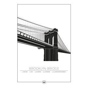 Sverigemotiv Brooklyn Bridge New York Poster Juliste 50x70 Cm