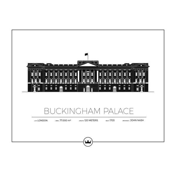 Sverigemotiv Buckingham Palace London Poster Juliste 40x50 Cm