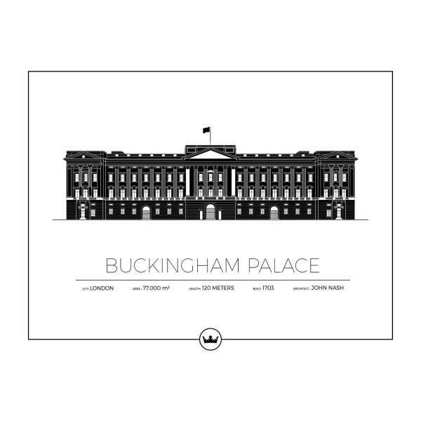 Sverigemotiv Buckingham Palace London Poster Juliste 61x91 Cm