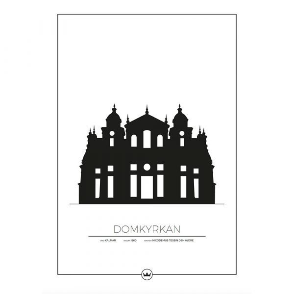 Sverigemotiv Domkyrkan Kalmar Poster Juliste 50x70 Cm