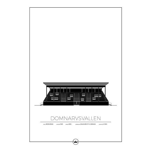 Sverigemotiv Domnarsvallen Borlänge Poster Juliste 50x70 Cm