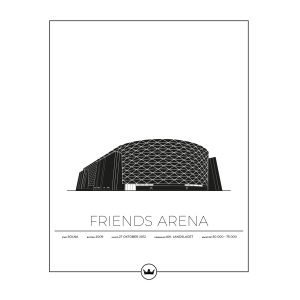 Sverigemotiv Friends Arena Stockholm Poster Juliste 40x50 Cm