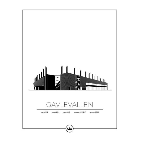 Sverigemotiv Gavlevallen Gävle Poster Juliste 40x50 Cm