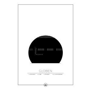 Sverigemotiv Globen Stockholm Poster Juliste 50x70 Cm