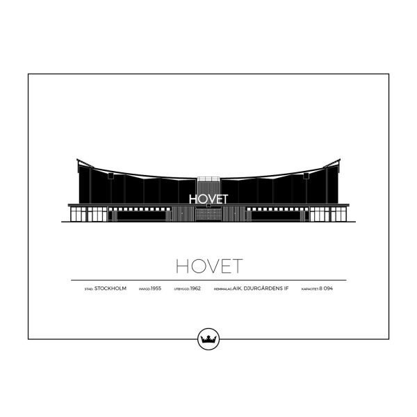 Sverigemotiv Hovet Stockholm Poster Juliste 40x50 Cm