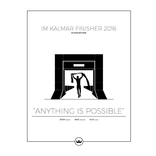 Sverigemotiv Ironman Kalmar Poster Juliste 40x50 Cm