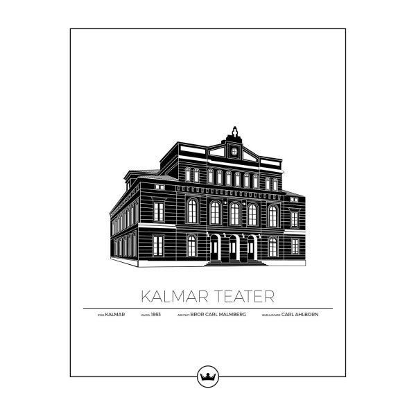 Sverigemotiv Kalmar Teater Juliste 40x50 Cm