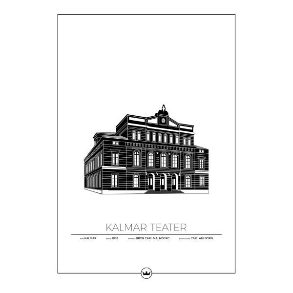 Sverigemotiv Kalmar Teater Juliste 50x70 Cm