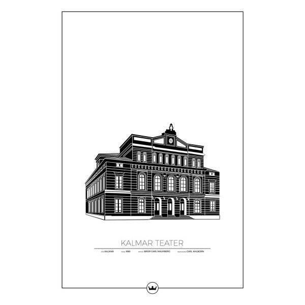 Sverigemotiv Kalmar Teater Juliste 61x91 Cm