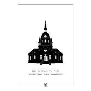 Sverigemotiv Katarina Kyrka Stockholm Poster Juliste 50x70 Cm