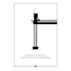 Sverigemotiv Katarinahissen Stockholm Poster Juliste 50x70 Cm