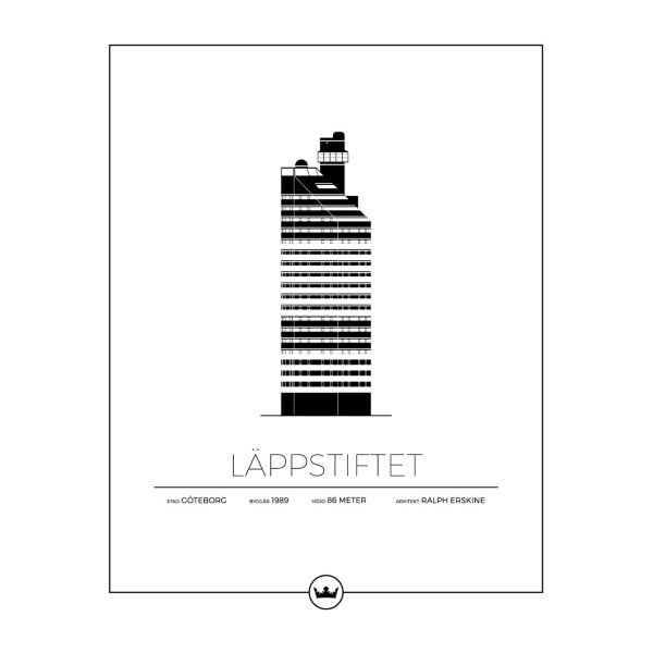 Sverigemotiv Läppstiftet Göteborg Poster Juliste 40x50 Cm