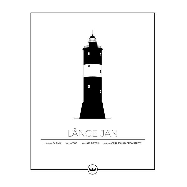 Sverigemotiv Långe Jan Öland Poster Juliste 40x50 Cm