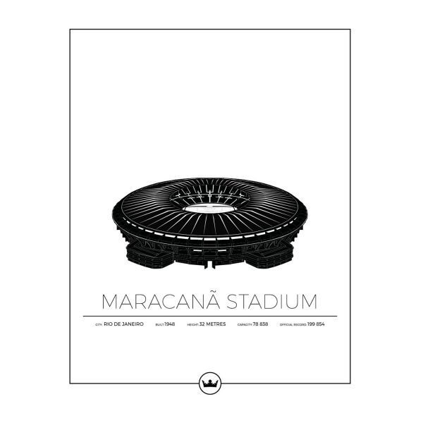 Sverigemotiv Maracana Stadium Rio Poster Juliste 40x50 Cm