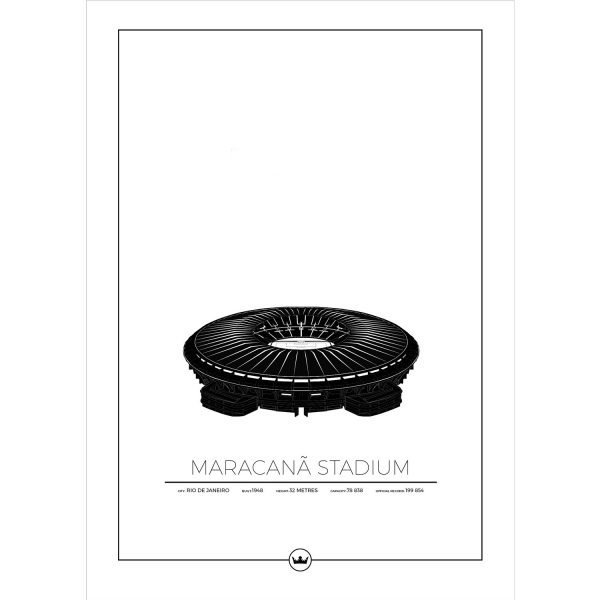 Sverigemotiv Maracana Stadium Rio Poster Juliste 50x70 Cm