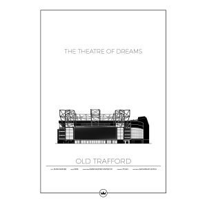 Sverigemotiv Old Trafford Manchester Poster Juliste 50x70 Cm