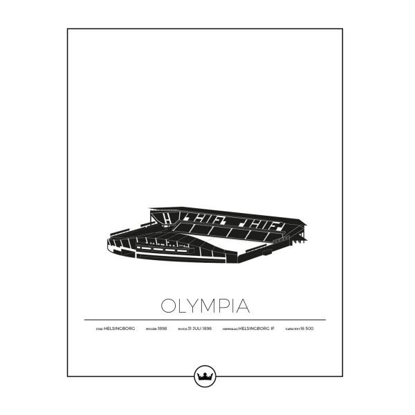 Sverigemotiv Olympia Helsingborg Poster Juliste 40x50 Cm