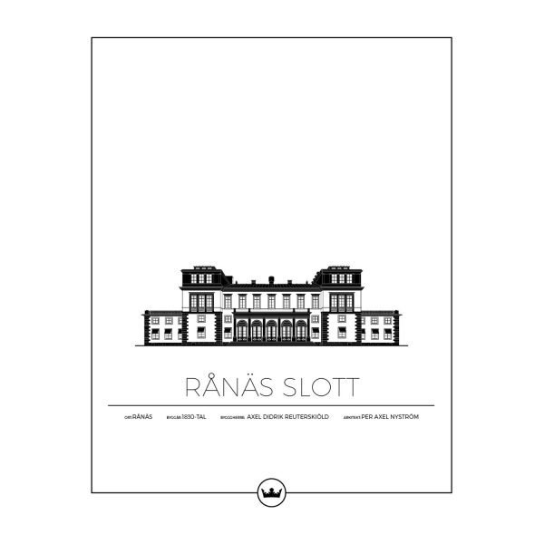 Sverigemotiv Rånäs Slott Poster Juliste 40x50 Cm