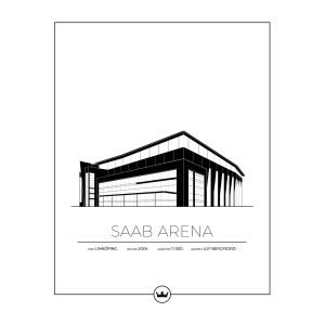 Sverigemotiv Saab Arena Linköping Poster Juliste 40x50 Cm