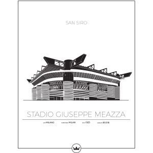 Sverigemotiv San Siro Milano Italien Poster Juliste 40x50 Cm