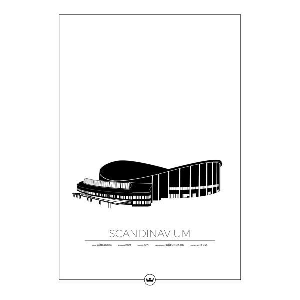 Sverigemotiv Scandinavium Göteborg Poster Juliste 40x50 Cm