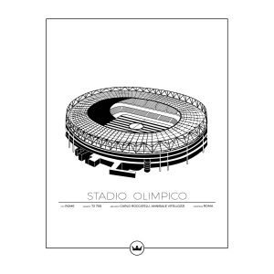 Sverigemotiv Stadio Olimpico Roma Juliste 40x50 Cm