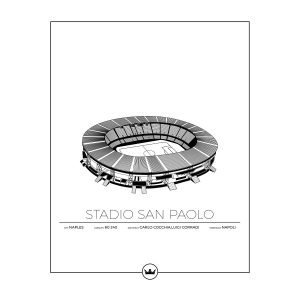 Sverigemotiv Stadio San Paolo Napoli Juliste 40x50 Cm