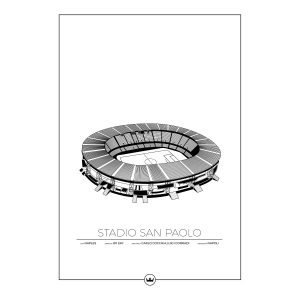 Sverigemotiv Stadio San Paolo Napoli Juliste 50x70 Cm