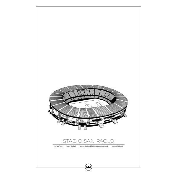 Sverigemotiv Stadio San Paolo Napoli Juliste 61x91 Cm