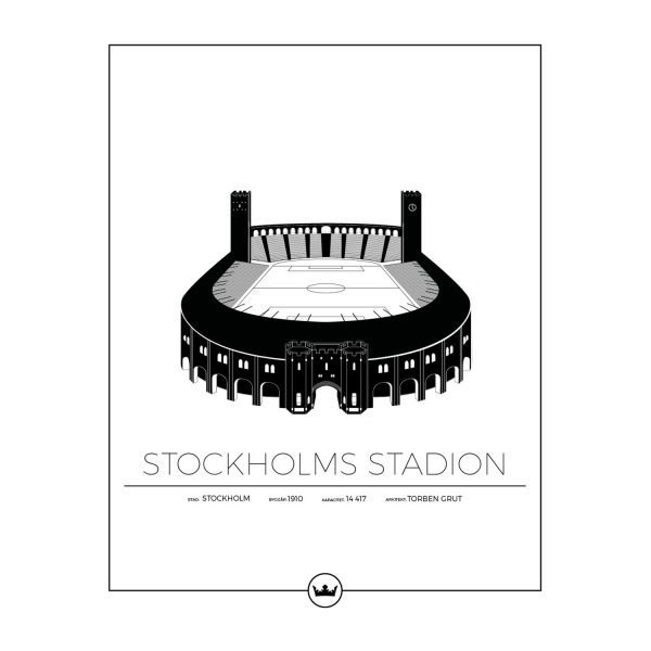 Sverigemotiv Stockholms Stadion Poster Juliste 40x50 Cm