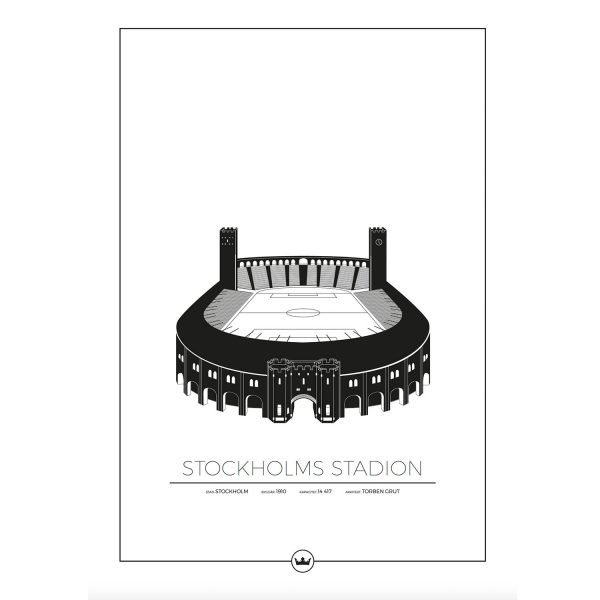 Sverigemotiv Stockholms Stadion Poster Juliste 50x70 Cm