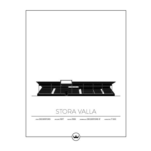 Sverigemotiv Stora Valla Degerfors Poster Juliste 40x50 Cm
