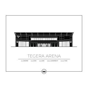 Sverigemotiv Tegera Arena Leksand Poster Juliste 40x50 Cm