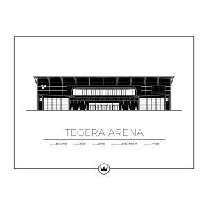 Sverigemotiv Tegera Arena Leksand Poster Juliste 40x50 Cm