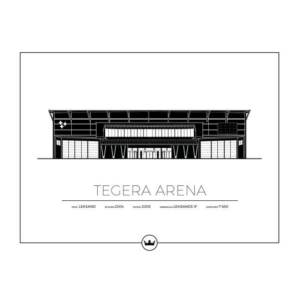 Sverigemotiv Tegera Arena Leksand Poster Juliste 40x50 Cm