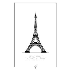Sverigemotiv The Eiffel Tower Paris Poster Juliste 61x91 Cm
