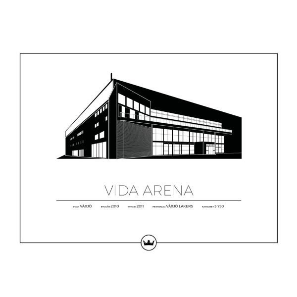 Sverigemotiv Vida Arena Växjö Poster Juliste 40x50 Cm