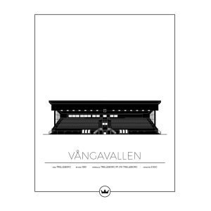 Sverigemotiv Vångavallen Trelleborg Poster Juliste 40x50 Cm